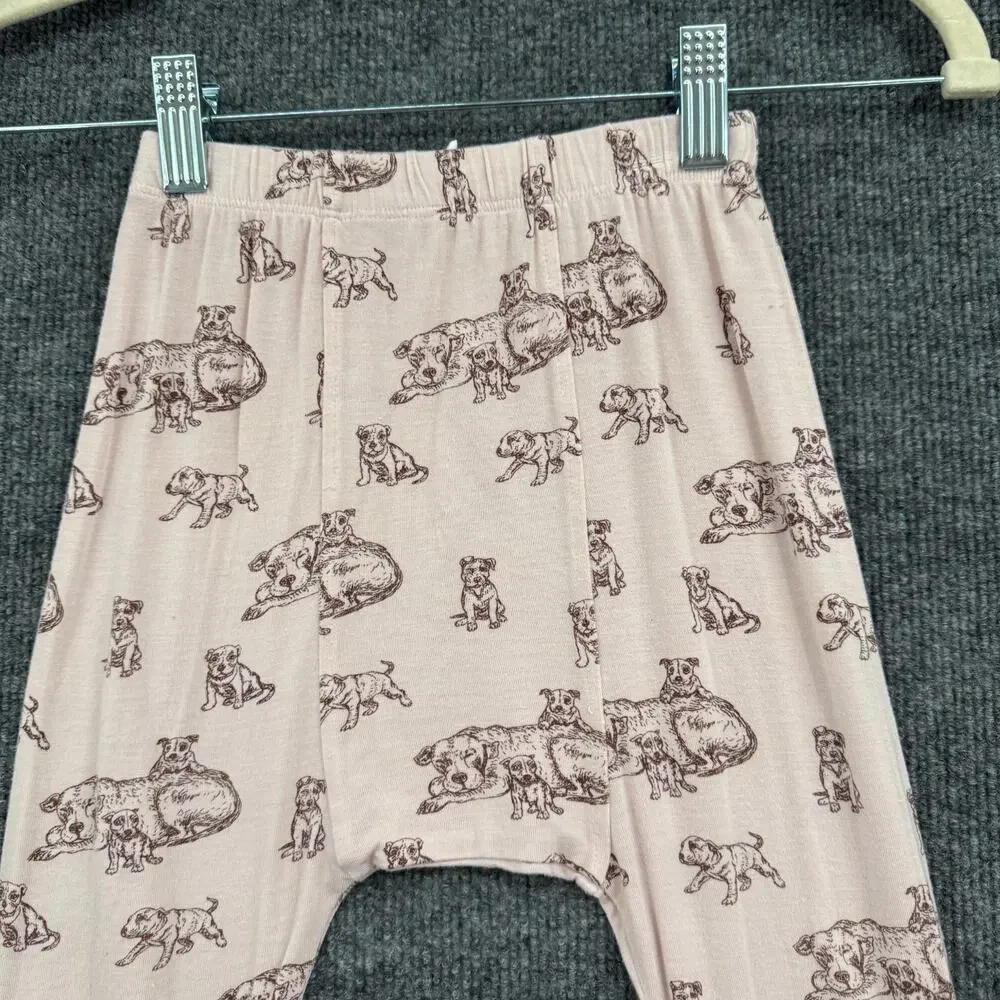 Kate Quinn Bamboo Panda Pants Size 3T Pink Pit Bull Sweatpants Pull On